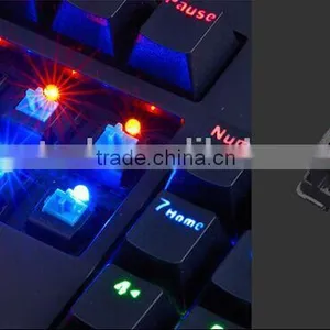 OEM Customized USB 7 Colors RGB LED Illuminated Backlight Ergonomic Wrist Rest Design Kailh Switches Gaming Mechanical Keyboard Quality Choice thumbnail-6
