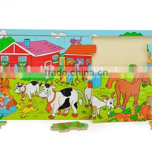 China Product Price List Silk Screen Printing Wooden Bear Children's Slide in Bedroom Design 2d Jigsaw Puzzle Games thumbnail-4
