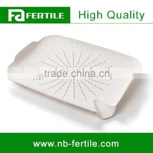 WFZ123573 White Color Wash Vegetable Prepare Kitchen Utensil Sink Station Flat Colander Food Strainer thumbnail-1