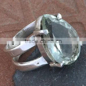 925 Ring,Green Amethyst Ring,Gemstone Jewelry Manufacturer thumbnail-1