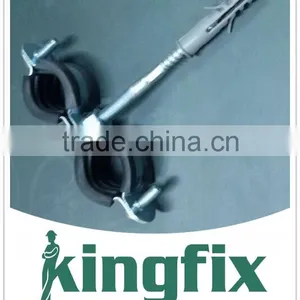 Twin Pipe Clamp With Rubber and Bolt and Plug thumbnail-1