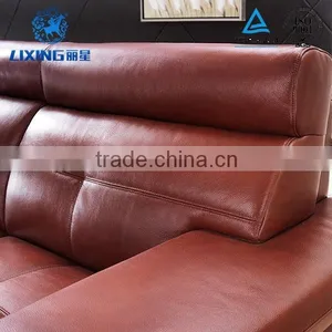 Living Room Corner Luxury European Style Leather Sofa Set thumbnail-4