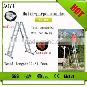 Industrail or Domestic Aluminium Retractable Aluminium Rust-proof Ladder Ladder AY-403 With En131 thumbnail-1