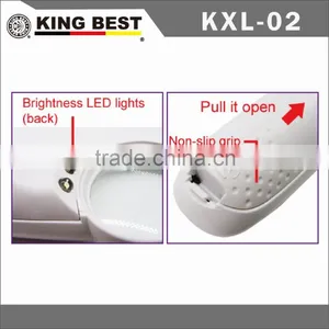 KING BEST 8X Led Light Gifts Magnifier Light Bright LED Cheap Non-slip Grip Magnifying Glass thumbnail-2