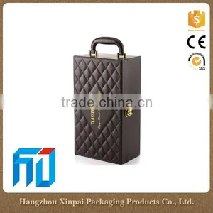 Handle Double Leather Wine Box With Accessories thumbnail-1