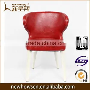Leather Coffee Shop Dining Chair Indoor thumbnail-1