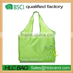 HL-PB185 Reusable Foldable Bag Shopping Tote Bag - Folded Into a Frog - Green thumbnail-2
