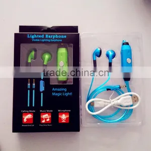 2015 Newest Led Light Flashing Glowing Earphones With Light up thumbnail-4