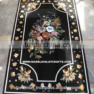 Pietra Dura Marble Inlay Dining Table Top, Marble Table Top thumbnail-1