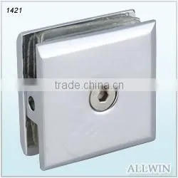 Solid Brass Radius Corner Two Screw Hole Glass Clip thumbnail-3