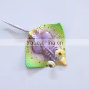 5 Inch Pearl Powder Surface Butterfish Decoration Plastic Fridge Magnet thumbnail-5