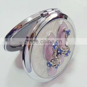 Splendid Round Metal Makeup Pocket Mirorr With Paint thumbnail-1