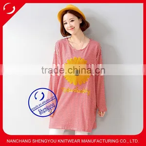2015 China Supplier Custom Women Long Line Shirt Wholesale thumbnail-1