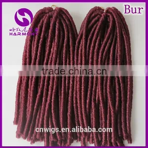 ( Burgundy Color ) HARMONY 18inch 110grams Synthetic Dread Locks Twist Hair Extensions Dreadlocks Braiding Hair thumbnail-1