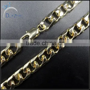Hip Hop Men's Cuban Chains Necklace, Hip Hop Gold Cuban Chains thumbnail-1