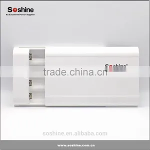 Soshine E3 Mobile Power Bank Box for 4pcs 18650 Batteries, Smart Battery Charger thumbnail-4