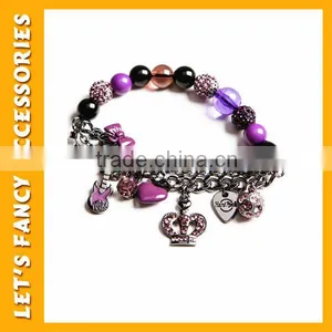 NEW Jewelry Fashion Infinity Leather Charm Bracelet PGBR-0013 thumbnail-2