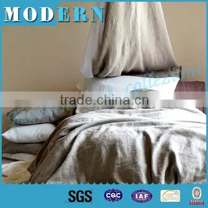 Stone Washed Linen Flax Bedlinen Sheet Set thumbnail-1