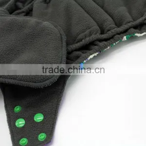 Happy Flute Cloth Diaper Bamboo Double Row Snaps Colorful Resuable Baby Muslin Organic Cloth Diapers Pul Fabric for Cloth Diaper thumbnail-3