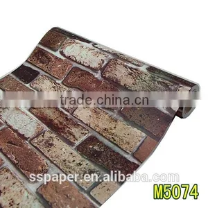 Self-adhesive Waterproof Hot Sale Brick Design Closeout Wallpaper Quality Choice thumbnail-1