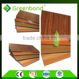 GREENBOND Popular Wood Finish Aluminium Composite Panel thumbnail-1