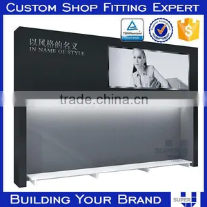 Wall Mounted Shelf Wooden Display Cabinet for Retail Garment Shop thumbnail-3