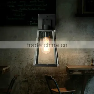Hot Selling Outdoor Wall Lamps E27 Glass Aged Stell Wall Lamps thumbnail-4