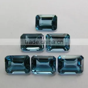 Blue Topaz Quartz Faceted Cut Loose Gemstone thumbnail-3