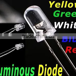 5mm LED Diode Green/Yellow/White/Blue/Red Light Discrete LED Bulb Light Luminous thumbnail-1
