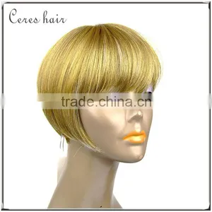 High Temperature Synthetic Bob Wig Blond Color Top Quality Fashion Style Full Lace Wig thumbnail-3
