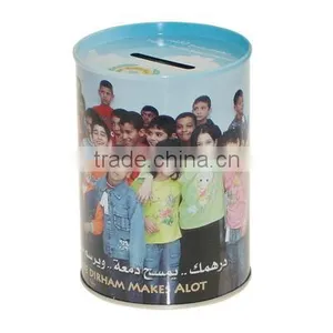 Round Shape Tin Box Coin Bank for Coin Packing thumbnail-2