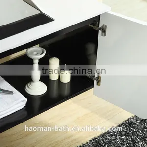 HM-C-10 New Fashion Hot Selling Modern Bathroom Cabinet Ceramic Bathroom Wash Basin Cabinet Wall Mount Cabinets thumbnail-3