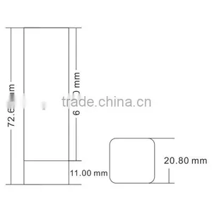New Style Black Square Custom Magnetic Lipstick Tube thumbnail-2