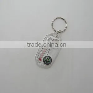 High Quality Plastic Keychain Compass With Thermometer thumbnail-4