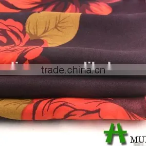 Shaoxing Textile Polyester 50D Floral Satin Dress Fabric/ Satin Nightwear Fabric thumbnail-5