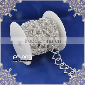 Feilang Heart to Heart Fashion Design Heart Shaped Rhinestone Cup Chain thumbnail-1