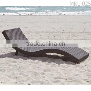 Synthetic Rattan Beach Chaise Sun Lounger Alu Frame With Powder Coated thumbnail-1