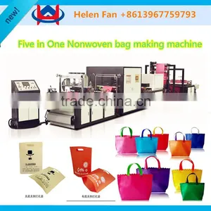 The Newest Manufacture Five in One Nonwoven Bag Making Machine by HUABO MACHINERY thumbnail-1