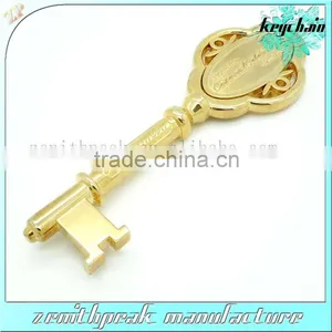 Gold Metal Key Shape Keychain/key Shape Keyring/key Shape Key Holder thumbnail-1