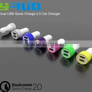 Car Accessories Dual 2 QC Ports Quick Charge Car Charger for Smart Phone With Output 5V 2.4A 9V 2A 12V 2A thumbnail-1