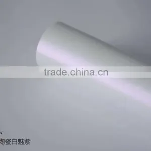 TSAUTOP High Qualtity ROHS Certificate 1.52*20m Air Free Bubbles Ceramic White Matte Chrome Auto Body Vinyl Wrap thumbnail-1