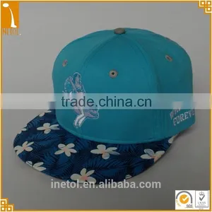 Promotional 6 Panel Polyester Cotton Printed Custom Floral Snapback Baseball Cap thumbnail-2