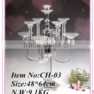 2015 New Product Glass Candle Holder, Wedding Decoration Crystal Candle Holder thumbnail-1