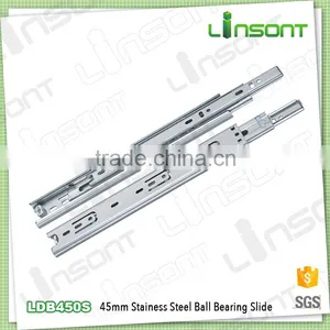 Best Price 45mm Stainless Steel Ball Bearing Slide Rails Track Furniture Drawer Slides thumbnail-1