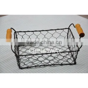 Home Good Durable Round Fruit Vegetable Metal Wire Hamper Storage Basket thumbnail-2