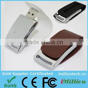 Novelty Leather Usb Stick Magnet Button 16GB thumbnail-1