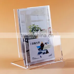 Clear Acrylic A4 Brochure Shelf Stand thumbnail-1