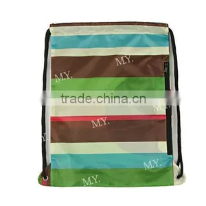 2016 Eco Friendly Promotional Bags 210D Polyester Solod Color With Printing Drawstring Bags thumbnail-3