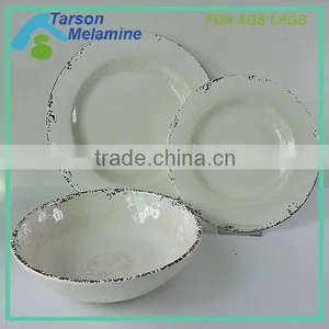 3 Piece Europe Food Standard Melamine Dinnerware Sets thumbnail-1
