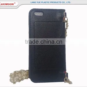 Lichee Pattern Phone Case With Mirror Pearl Gold Belt for Iphone 7 6 5 4 6s se c Plus thumbnail-3